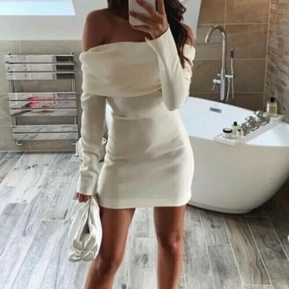 Zara || Butter Off-Shoulder Top Dress